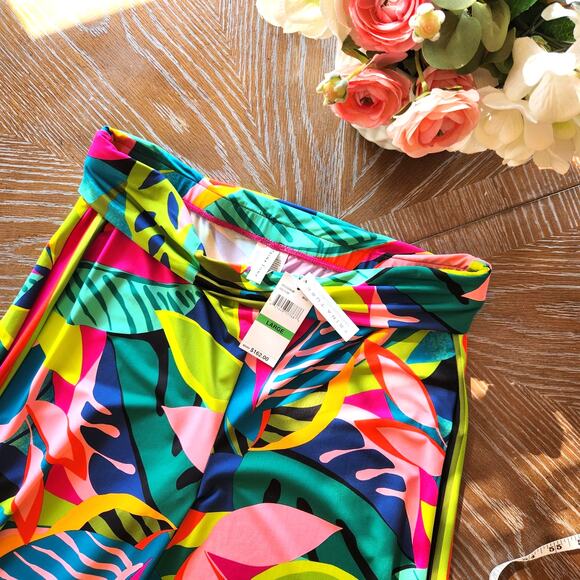 NWT $162 Trina Turk Rainforest Soft Jersey Swim Pants Size Medium and Large - Picture 4 of 11